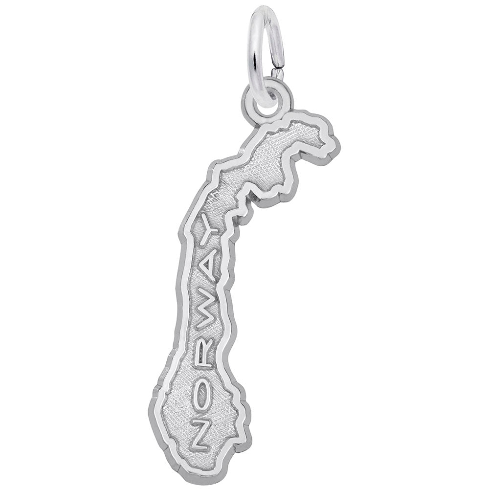 Norway Map Charm - Travel Souvenir Jewelry for Adventurers 1880