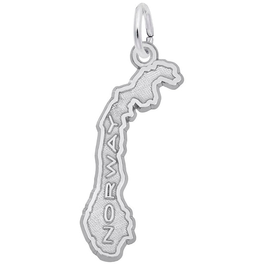 Norway Map Charm - Travel Souvenir Jewelry for Adventurers 1880