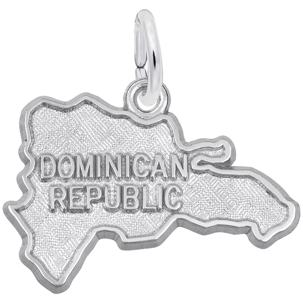 Dominican Republic Map Charm - Travel Souvenir Jewelry Gift 1882