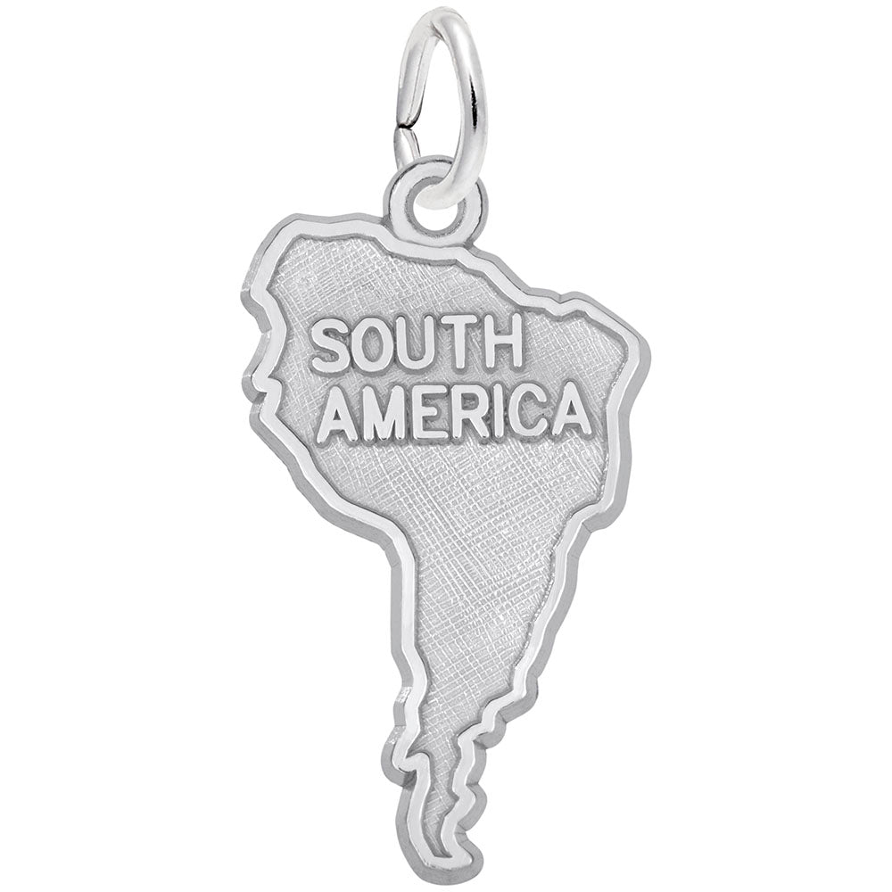 South America Map Charm - Travel Jewelry for Adventure Lovers 1883