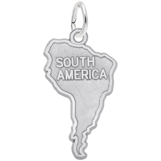 South America Map Charm - Travel Jewelry for Adventure Lovers 1883