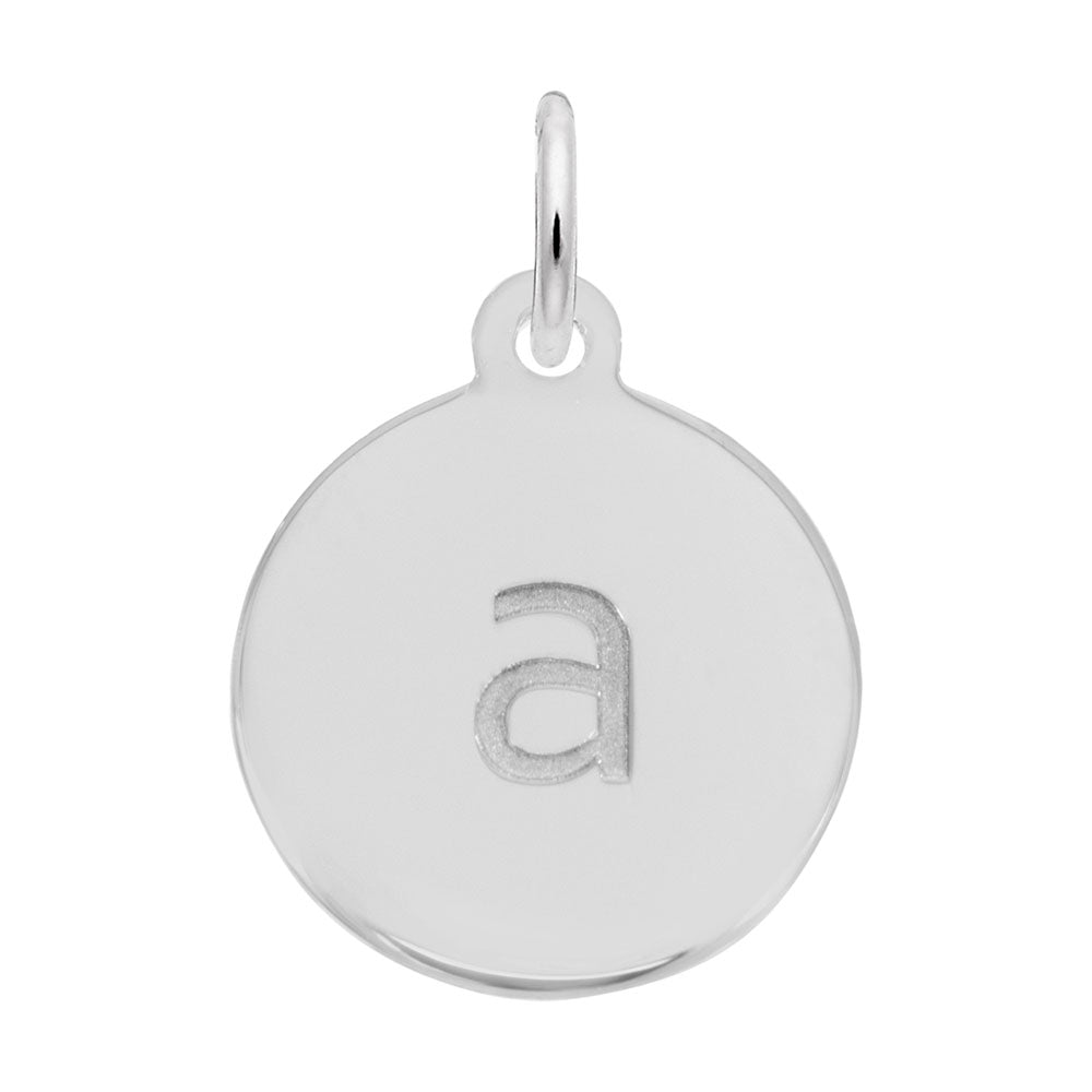 Personalized Block Initial Disc Charm - Letter A for Custom Jewelry 1895-001