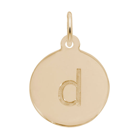 Personalized Block Initial Disc Charm - Custom Letter D Accessory 1895-004