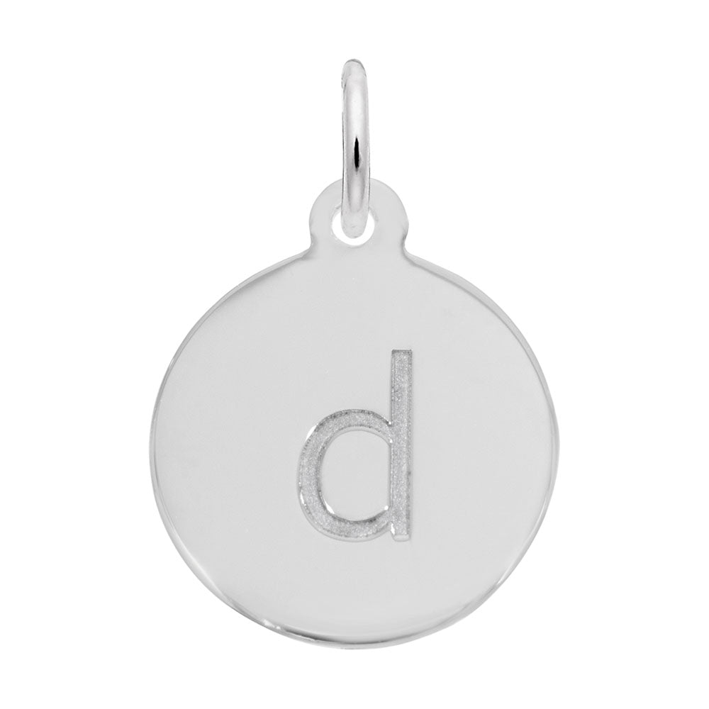 Personalized Block Initial Disc Charm - Custom Letter D Accessory 1895-004