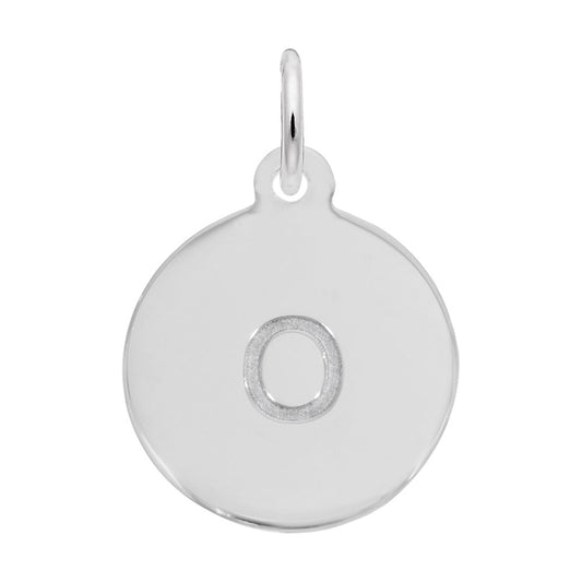 Personalized Block Initial Disc Charm - Letter O for Custom Jewelry 1895-015