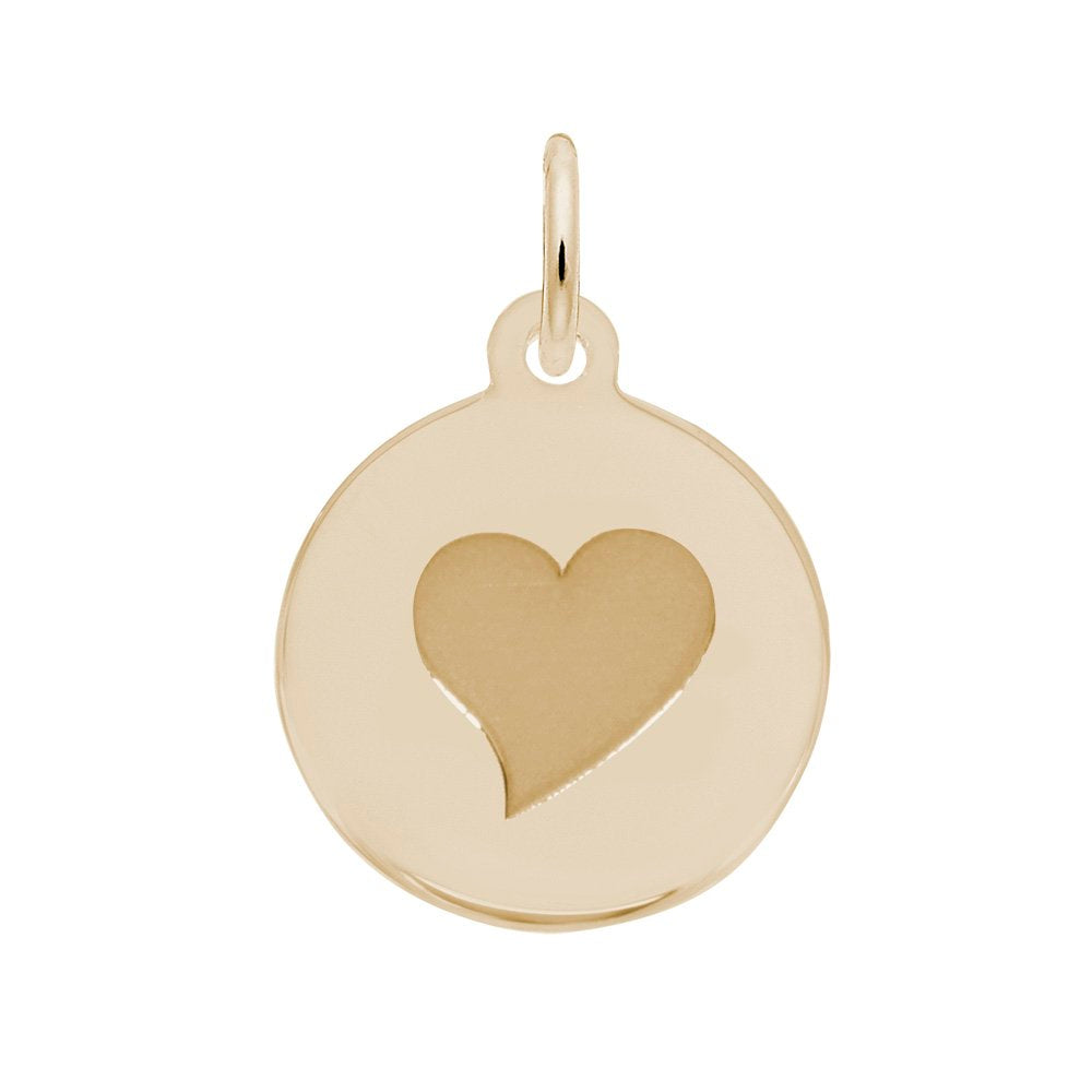 Personalized Heart Initial Disc Charm - Customizable Name Jewelry 1897