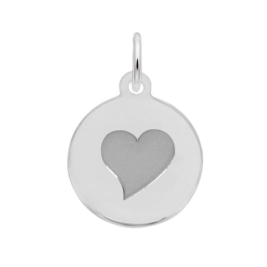 Personalized Heart Initial Disc Charm - Customizable Name Jewelry 1897