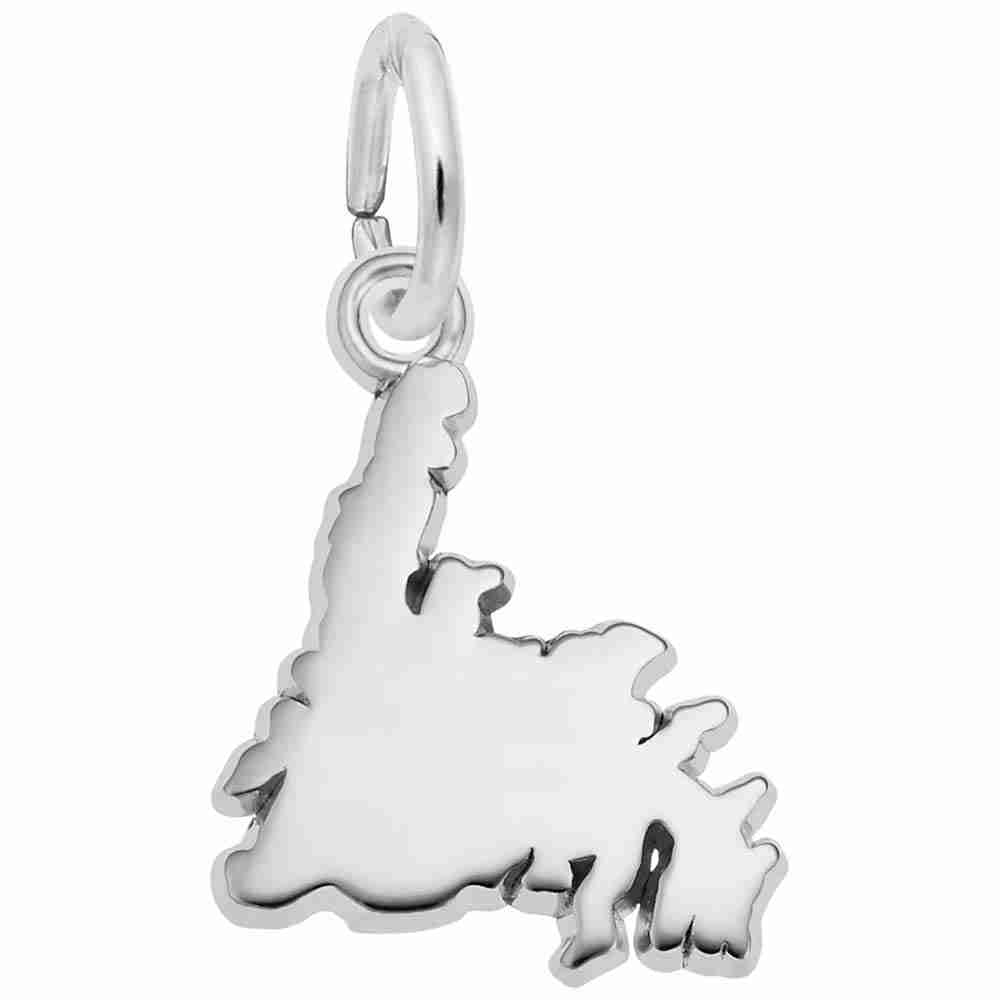 Newfoundland Map Charm - Travel Souvenir Jewelry for Adventurers 1919