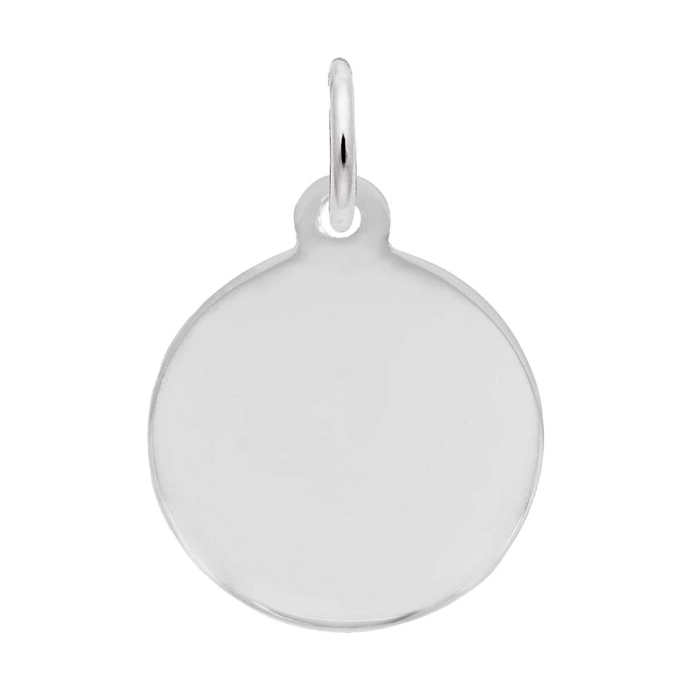 Petite Plain Disc Charm - Customizable Minimalist Jewelry Piece 1896