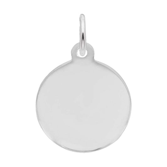 Petite Plain Disc Charm - Customizable Minimalist Jewelry Piece 1896