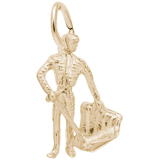 Spain Bull Fighter Charm - Travel Souvenir Jewelry for Collectors 1932
