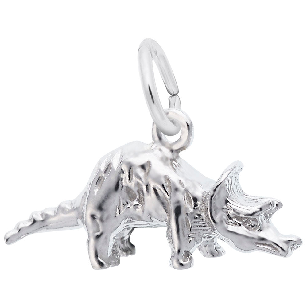 Triceratops Charm for Bracelets - Cute Dinosaur Jewelry Accessory 1941