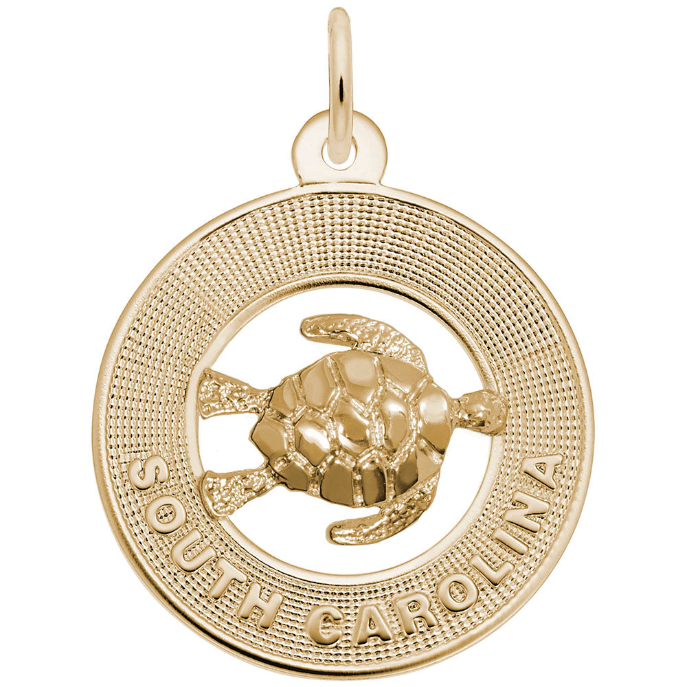 South Carolina Sea Turtle Charm - Coastal Animal Jewelry Gift 1945