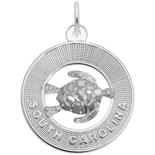 South Carolina Sea Turtle Charm - Coastal Animal Jewelry Gift 1945
