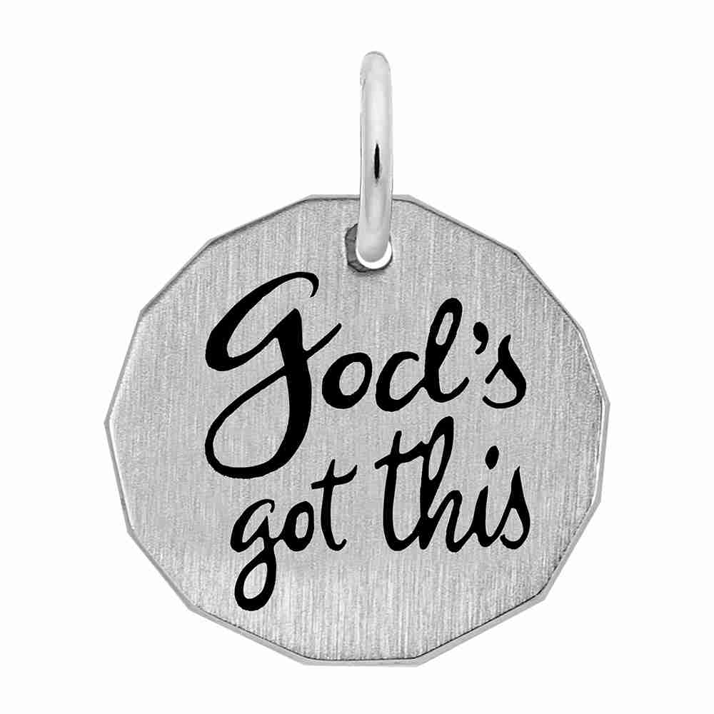 God's Got This Engravable Disc Charm - Personalized Jewelry Gift 1951