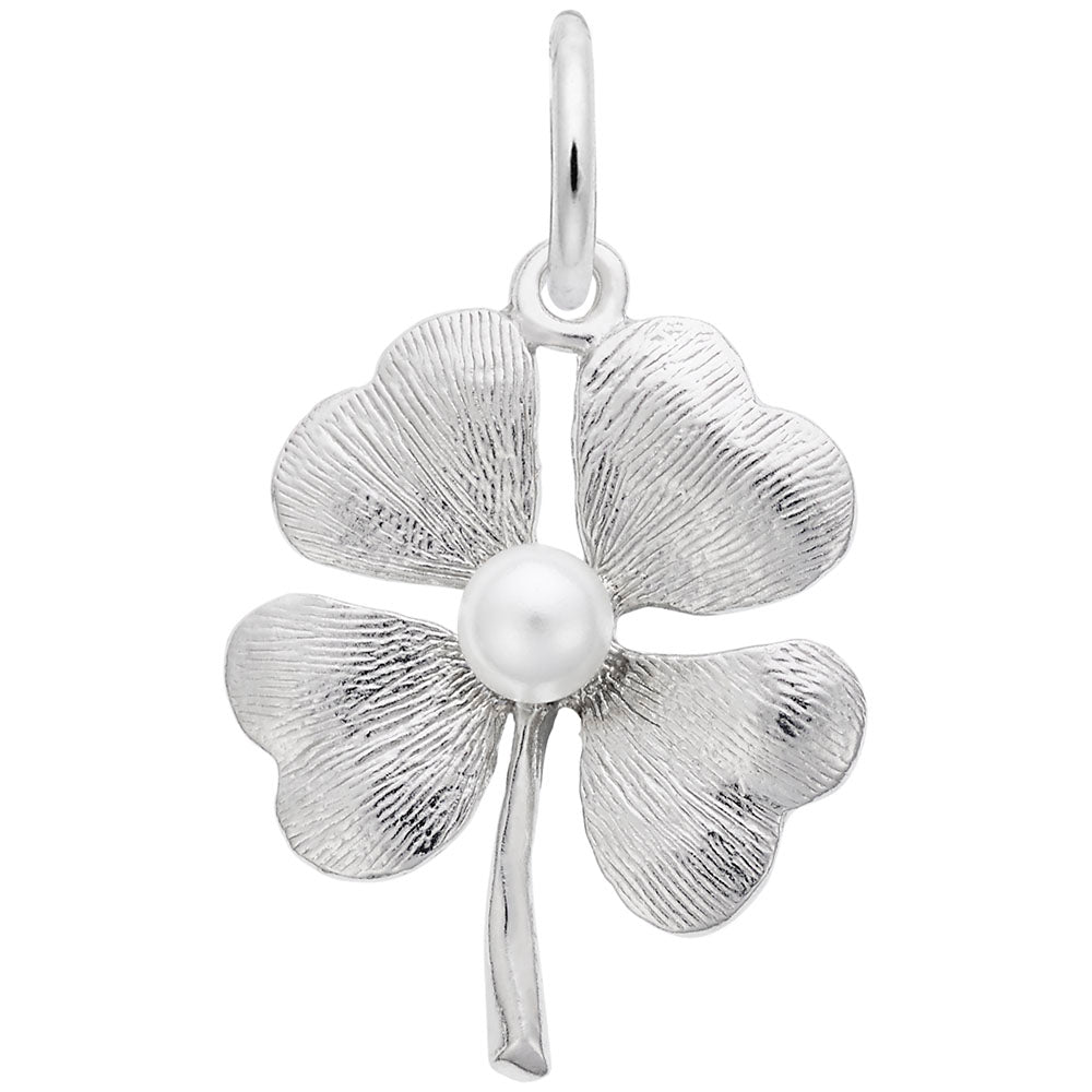 Four Leaf Clover Pearl Charm for Good Luck in Gaming 1971