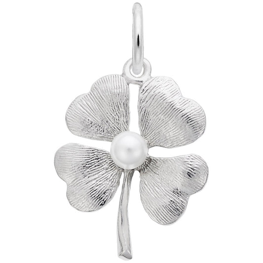Four Leaf Clover Pearl Charm for Good Luck in Gaming 1971