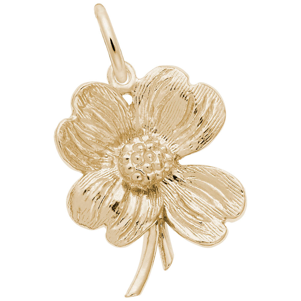 North Carolina Dogwood Flower Charm - Travel Souvenir Jewelry 1992