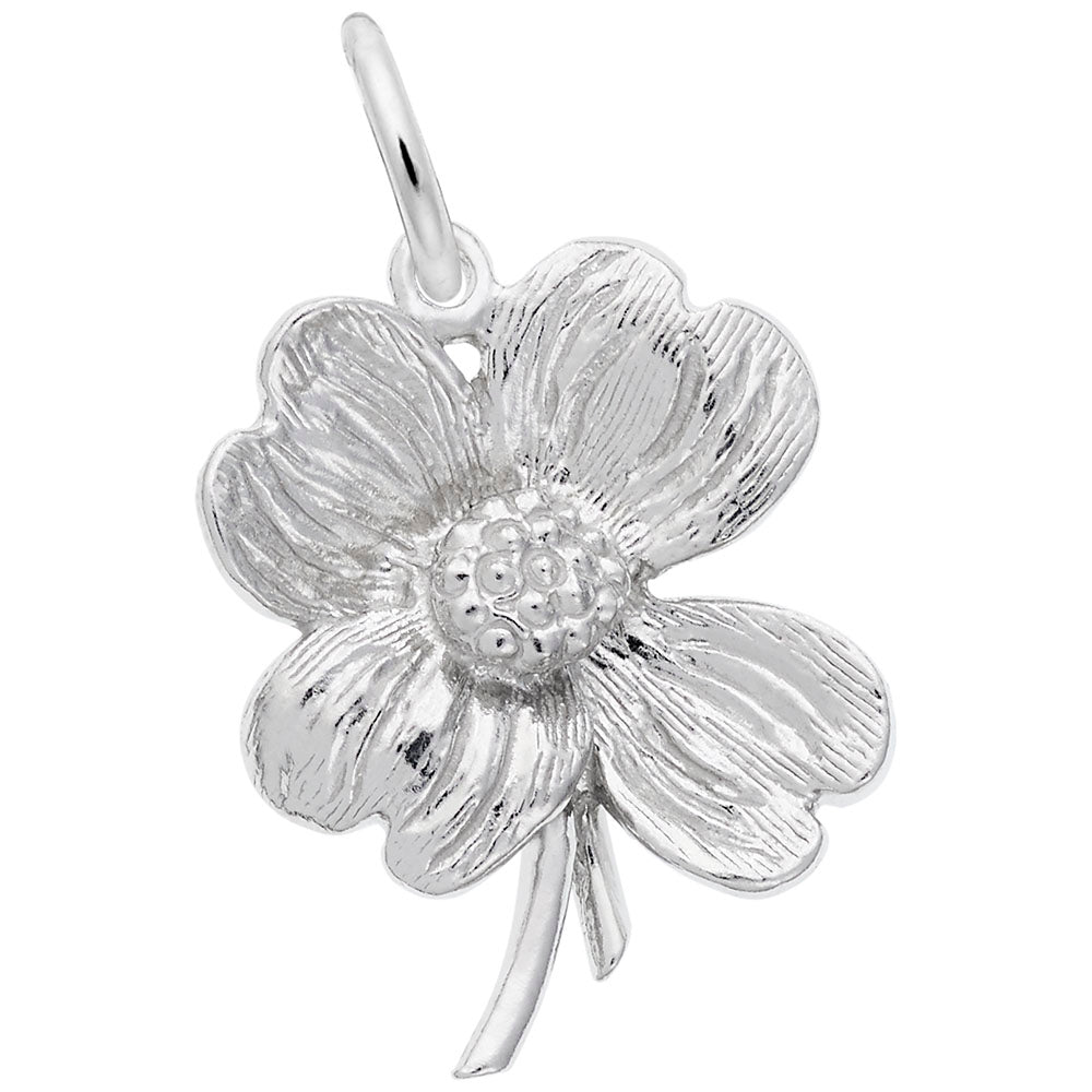 North Carolina Dogwood Flower Charm - Travel Souvenir Jewelry 1992