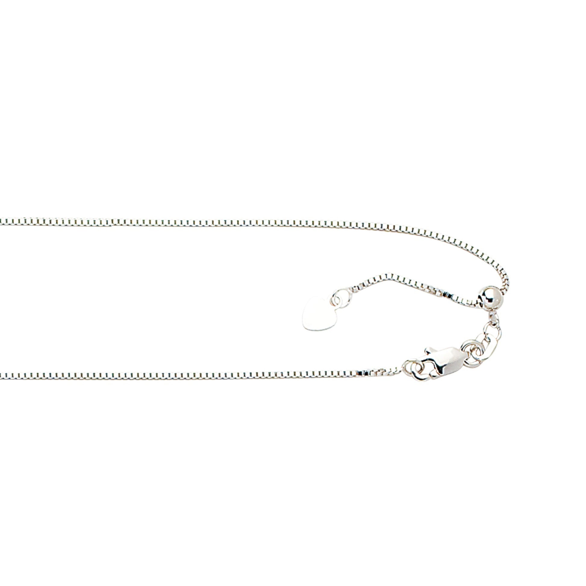 Royal Chain 10K Gold 0.85mm Adjustable Box Chain 1AWBOX
