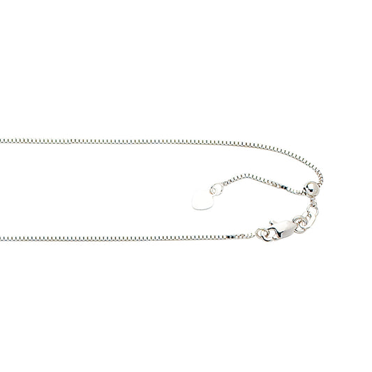 Royal Chain 10K Gold 0.85mm Adjustable Box Chain 1AWBOX