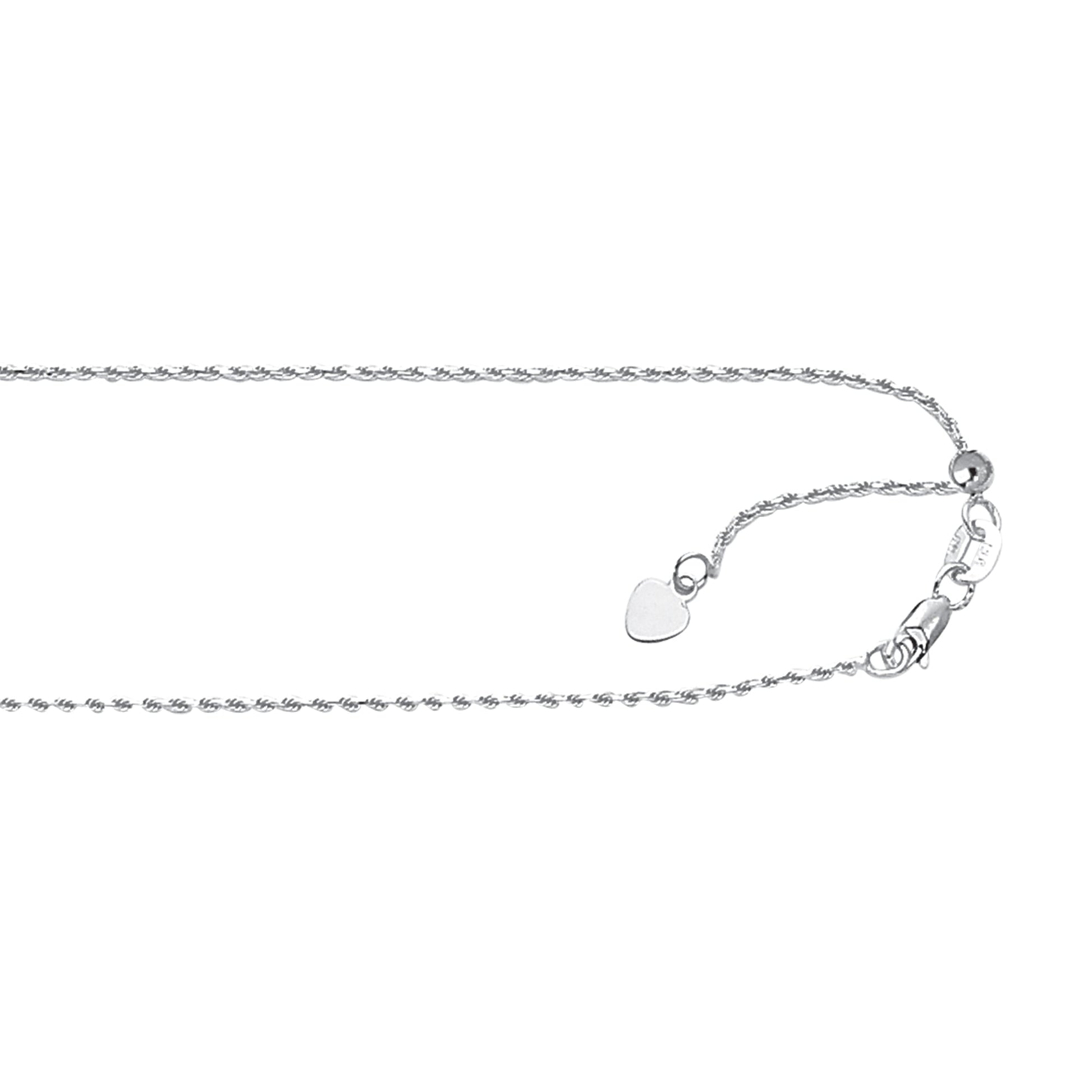 Royal Chain 10K Gold 0.95mm Adjustable Rope Chain 1AWROY