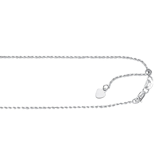 Royal Chain 10K Gold 0.95mm Adjustable Rope Chain 1AWROY