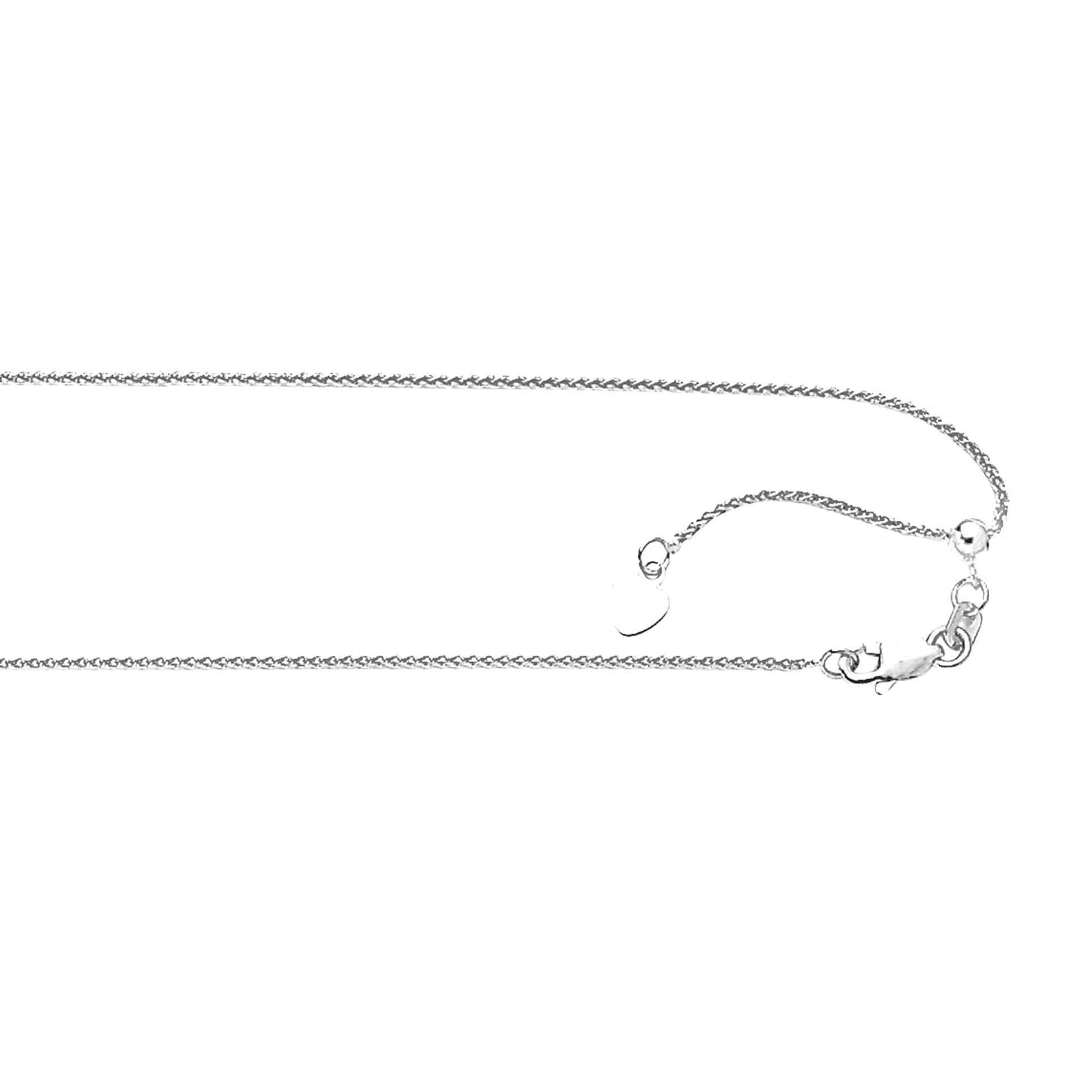 Royal Chain 10K Gold 1.0mm Adjustable Wheat Chain 1AWSP