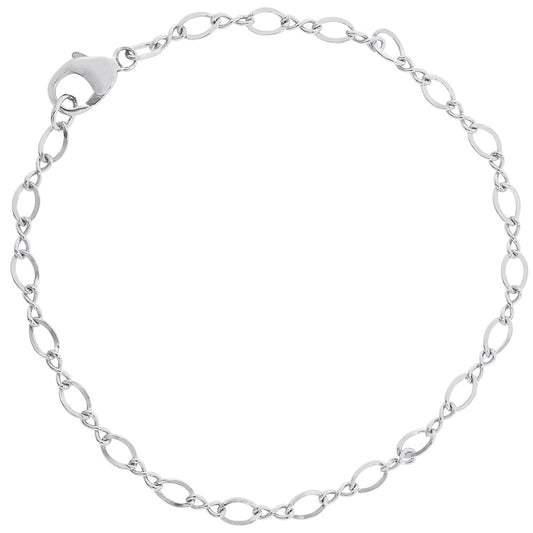 Petite Figure Eight Link Classic Bracelet - 10K Yellow Gold, 8" Gold