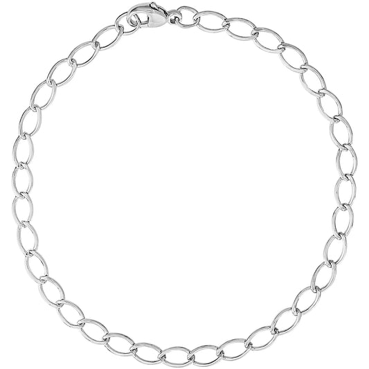Petite Elongated Oval Link Classic Bracelet - 14K Yellow Gold, 8" Gold