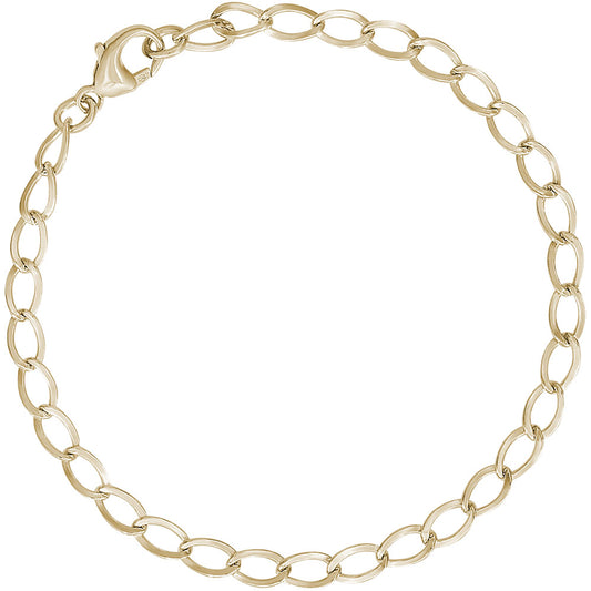 Curb Link Classic Bracelet - 14K Yellow Gold, 8" Gold