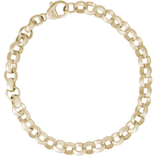 Rolo Link Classic Bracelet - Gold Plate, 8" Plate