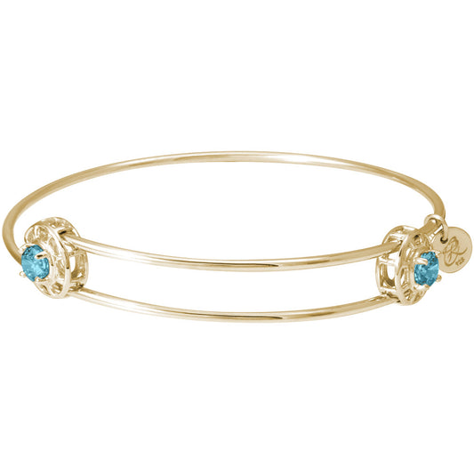 Insightful Bangle - March Rhodium Plated Sterling Silver