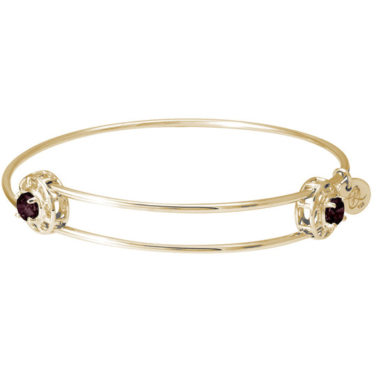 Insightful Bangle - June Rhodium Plated Sterling Silver