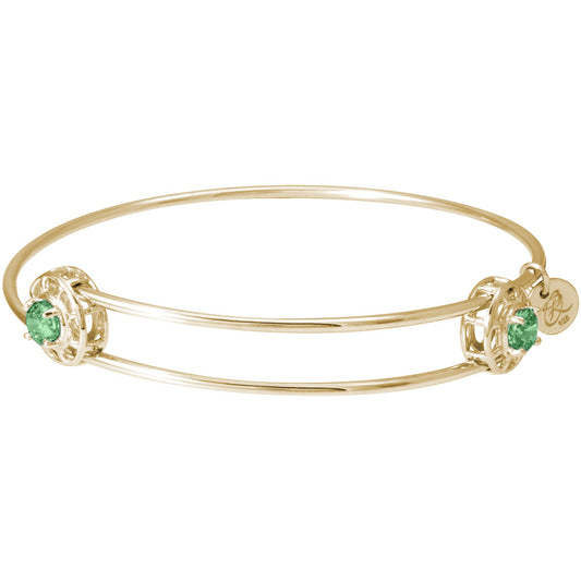 Insightful Bangle - August Rhodium Plated Sterling Silver
