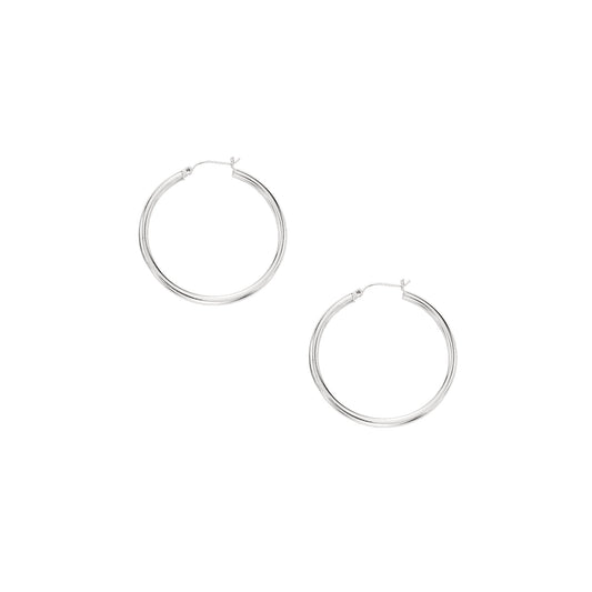 Royal Chain 10K Gold 2x30mm Hoop Earring 209LT