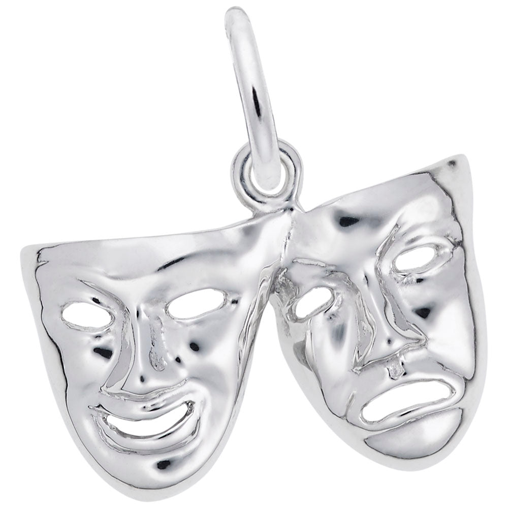 Comedy Tragedy Masks Charm - Arts & Theatre Jewelry Accessory 2123
