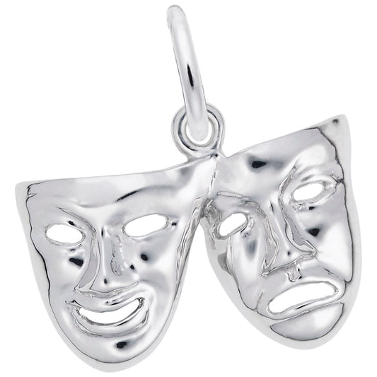 Comedy Tragedy Masks Charm - Arts & Theatre Jewelry Accessory 2123