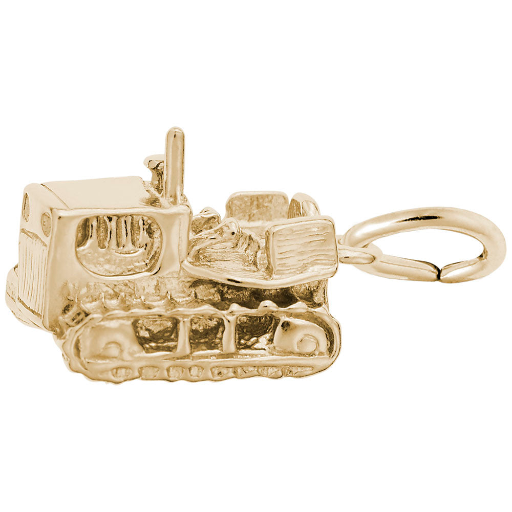 Bulldozer Charm for Bracelets - Unique Transportation Jewelry 2130