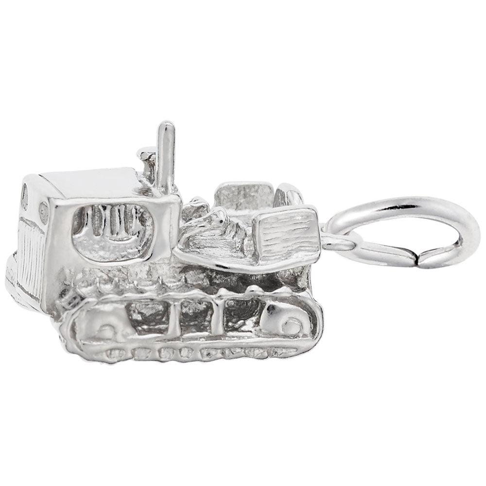 Bulldozer Charm for Bracelets - Unique Transportation Jewelry 2130