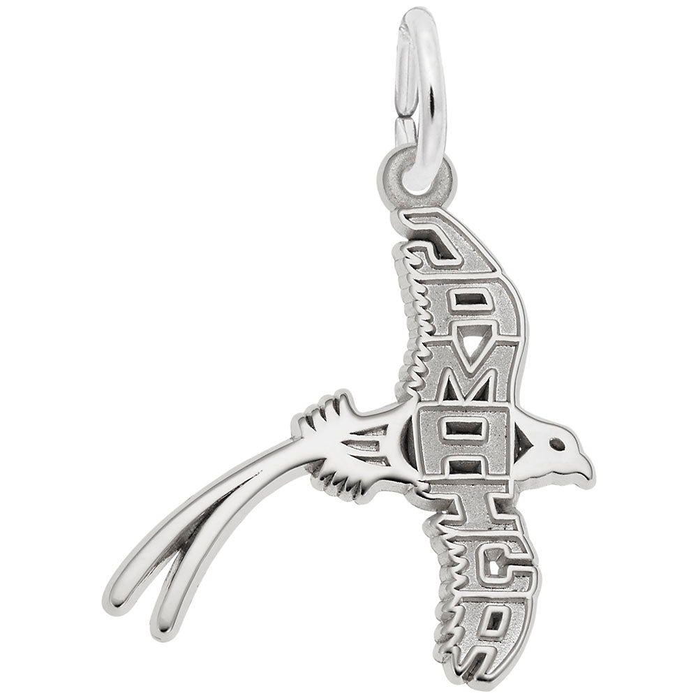 Jamaica Longtail Bird Charm - Tropical Island Jewelry Gift 2138