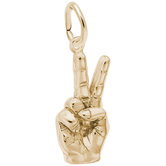 Hand Sign of Peace Charm - Symbolic Jewelry for Serenity 2147