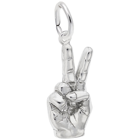 Hand Sign of Peace Charm - Symbolic Jewelry for Serenity 2147