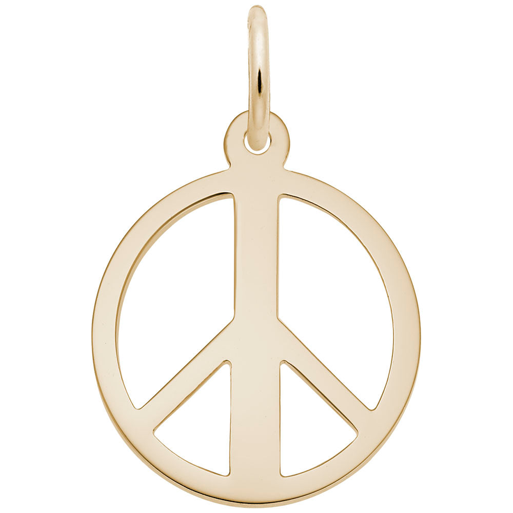 Peace Symbol Charm - Sterling Silver Pendant for Jewelry Making 2148