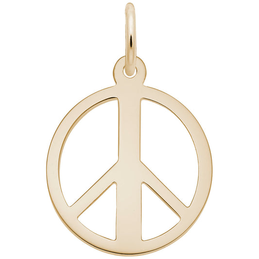 Peace Symbol Charm - Sterling Silver Pendant for Jewelry Making 2148