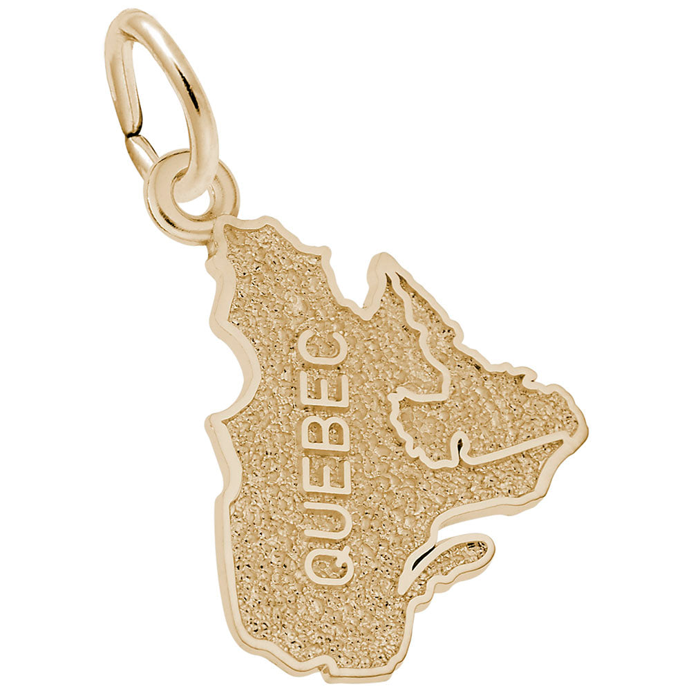 Quebec Map Charm - Travel Souvenir Jewelry for Adventure Lovers 2168