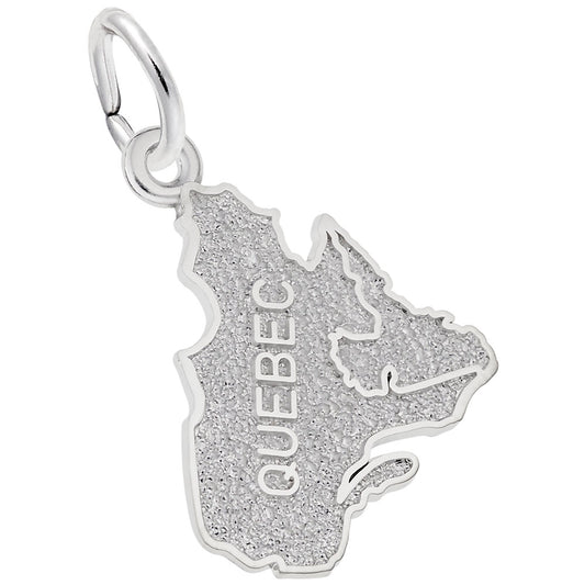 Quebec Map Charm - Travel Souvenir Jewelry for Adventure Lovers 2168
