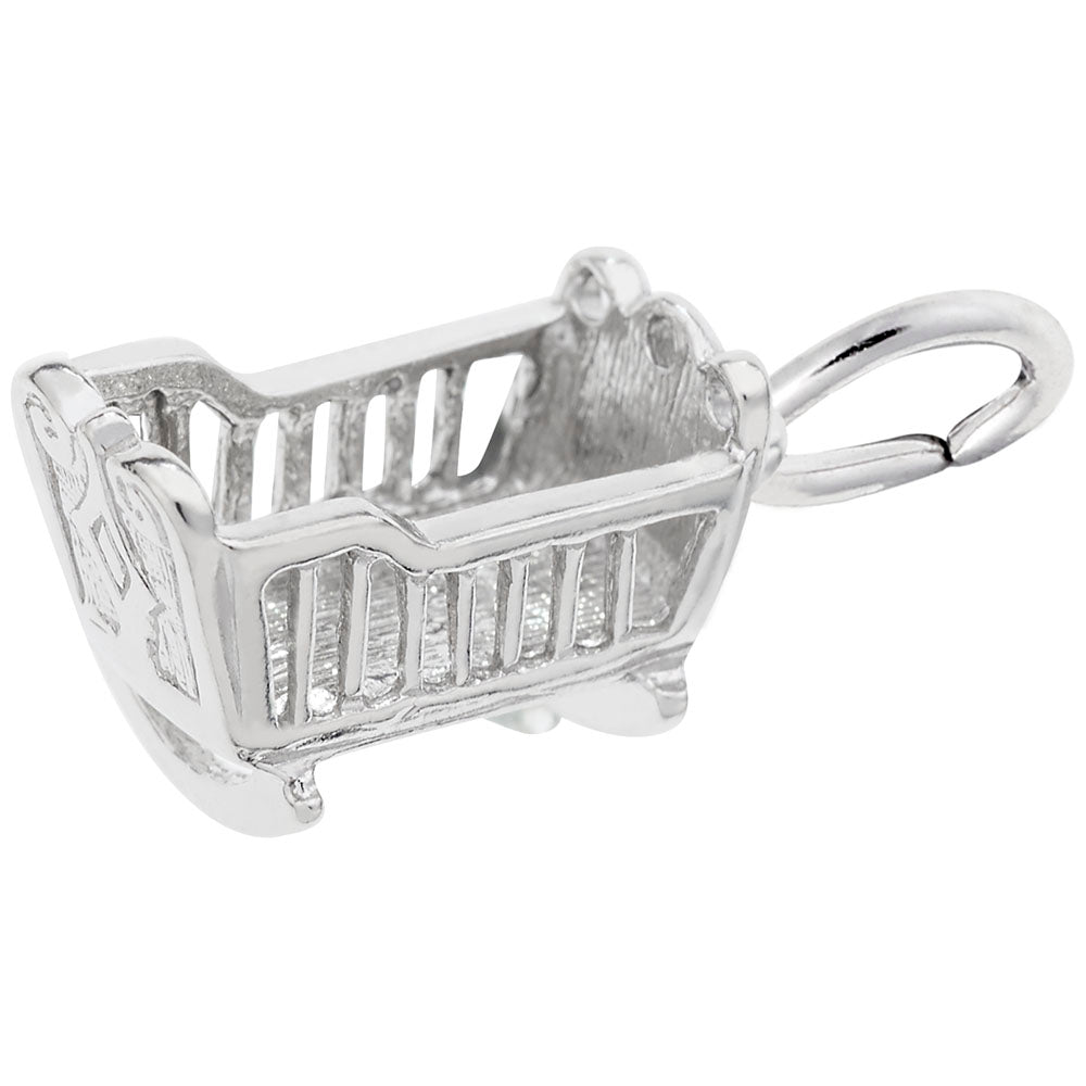 Delicate Baby Cradle Charm for Family & Friendship Jewelry 2211