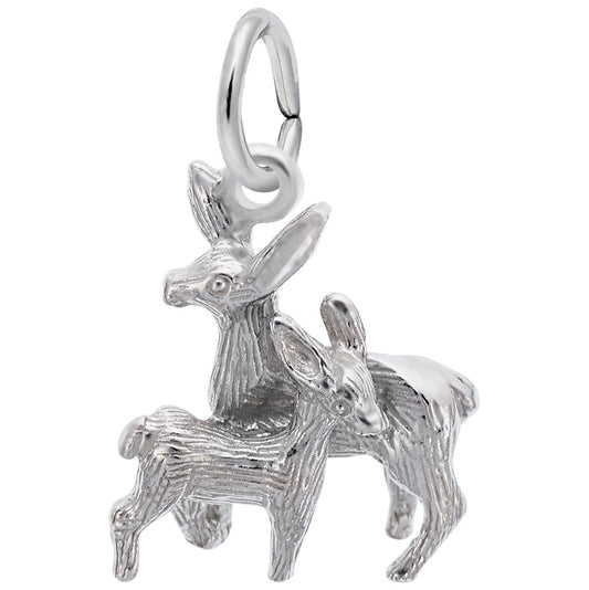 Delicate Deer Doe Fawn Charm for Animal Lovers - Rembrandt 2212