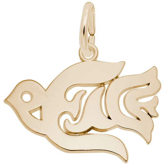 Peace Dove Charm - Elegant Symbol of Hope and Harmony Jewelry 2213